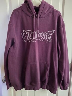 H&M Plum City Beat Graphic Hoodie Sz XXL